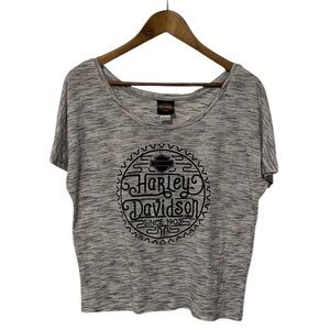 Harley Davidson Slub Knit Lightweight Heathered T-Shirt